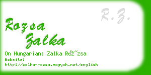 rozsa zalka business card